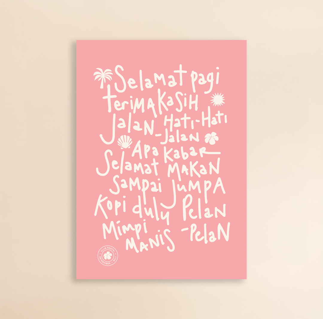 Poster Bali Vocabulary A1