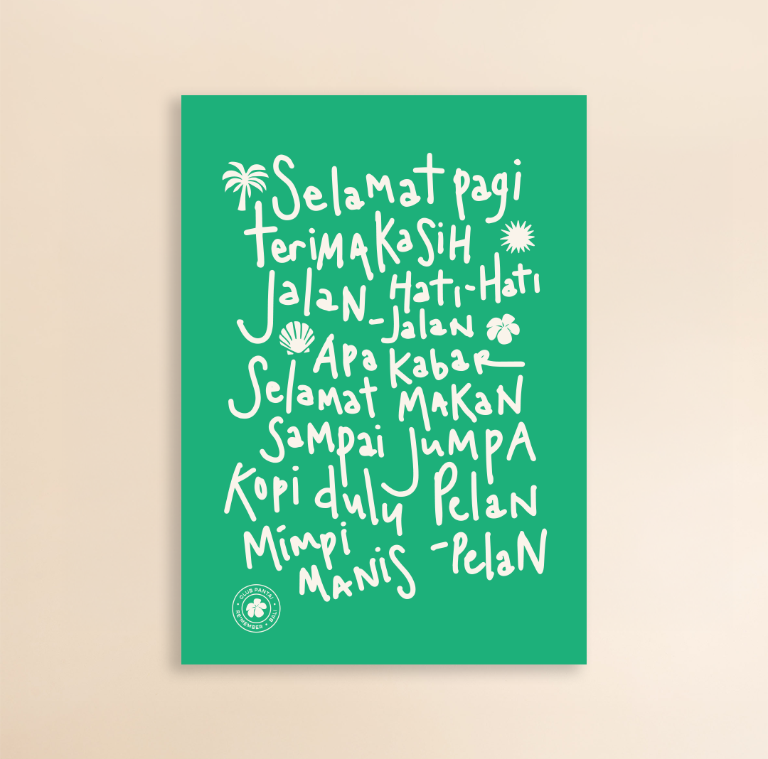 Poster Bali Vocabulary A1