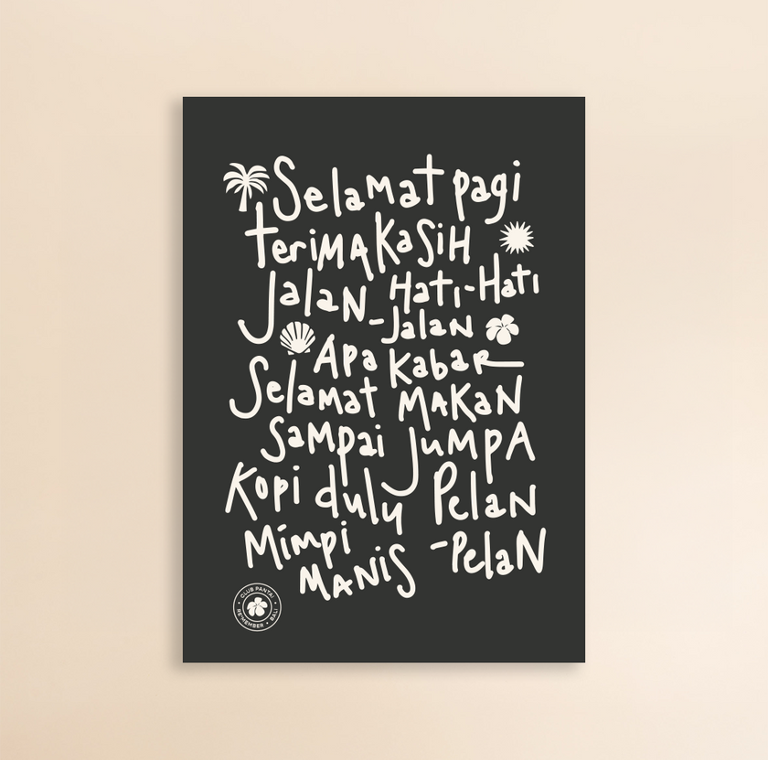 Poster Bali Vocabulary A1