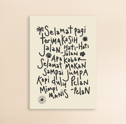 Poster Bali Vocabulary A1