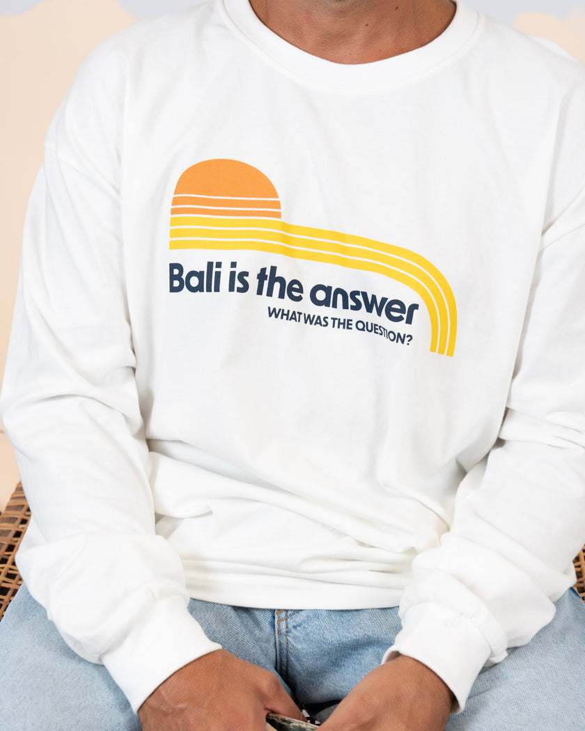 T-shirt long sleeve - Bali is the answer