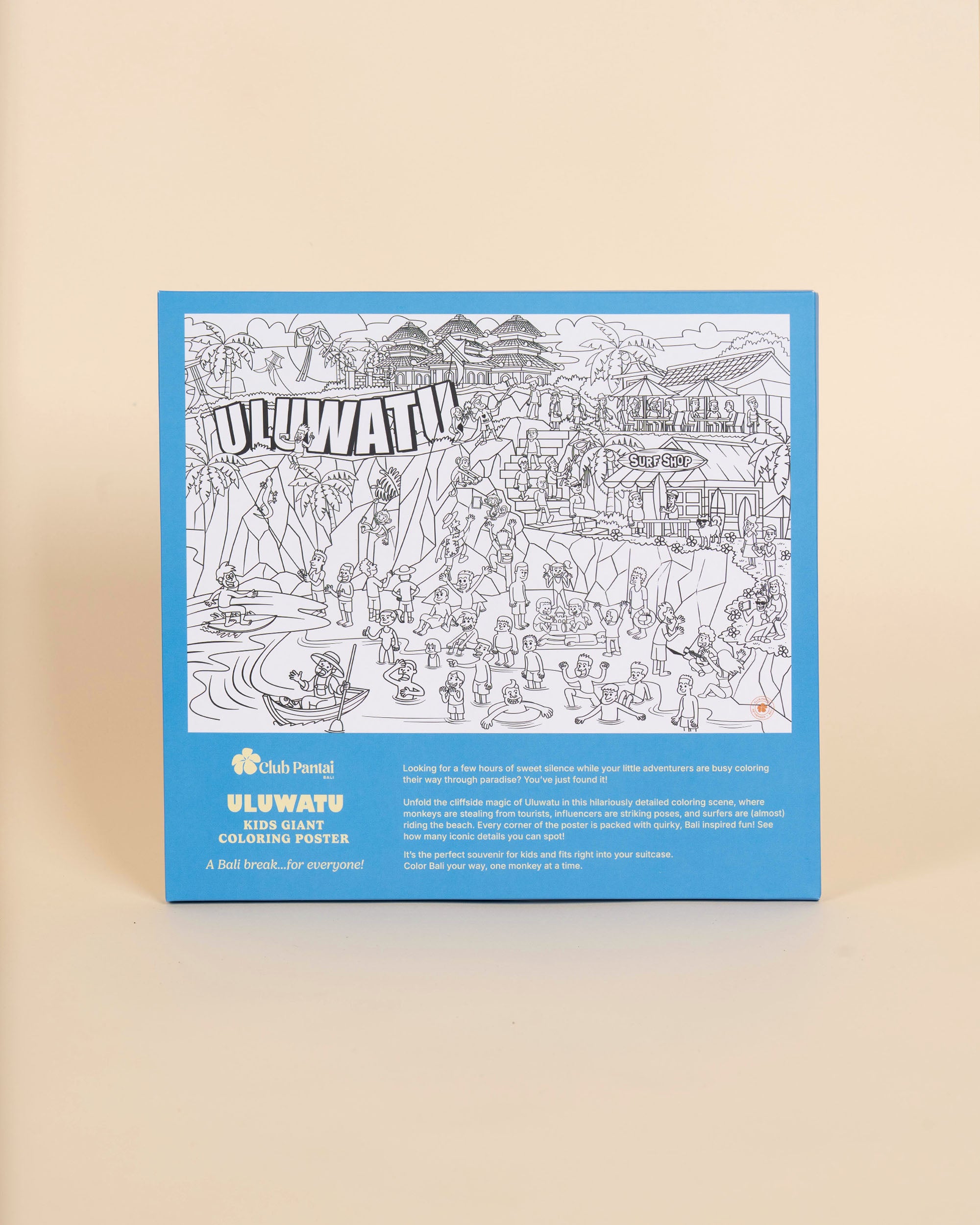 Kids Giant Coloring Poster - Uluwatu Edition