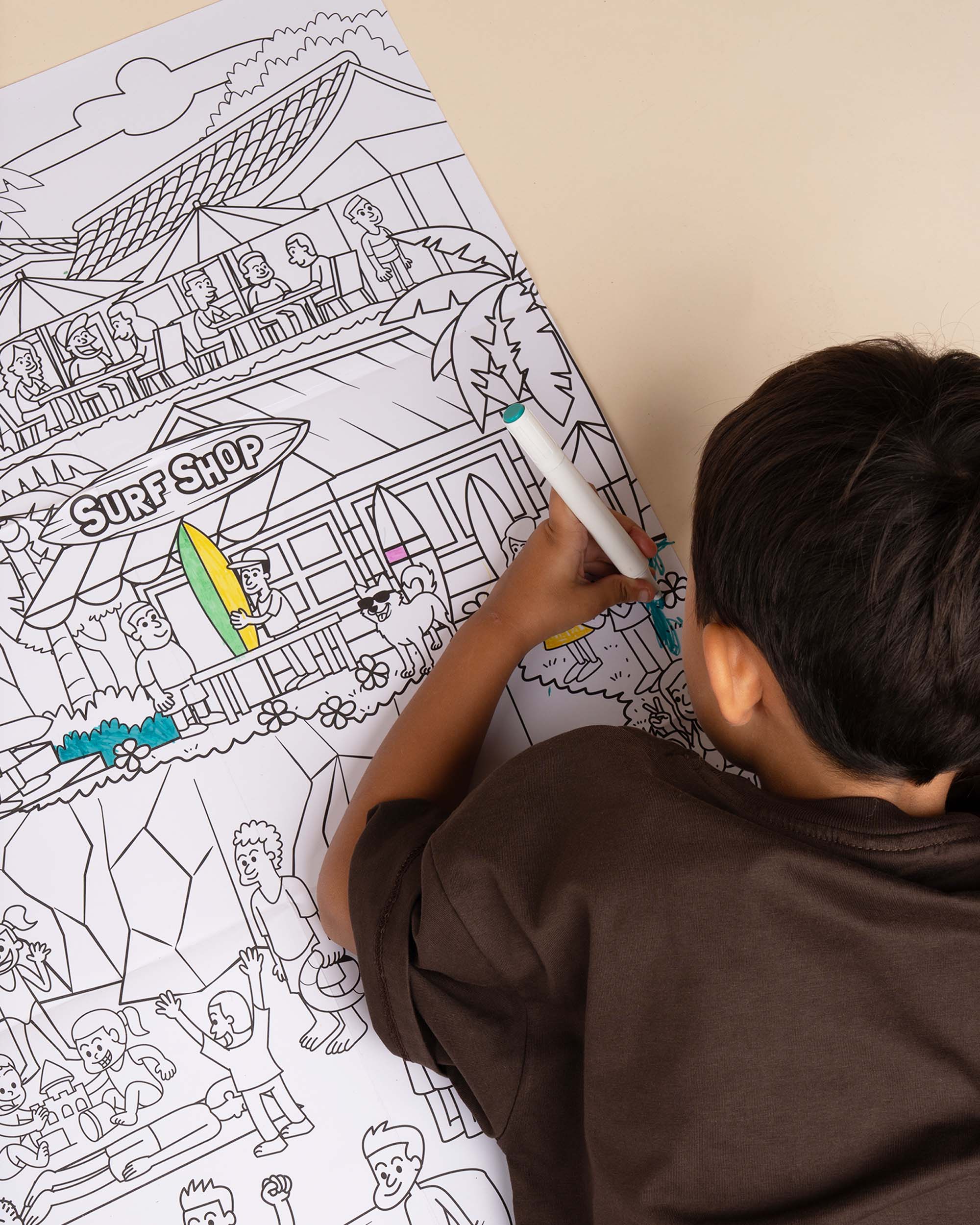 Kids Giant Coloring Poster - Uluwatu Edition