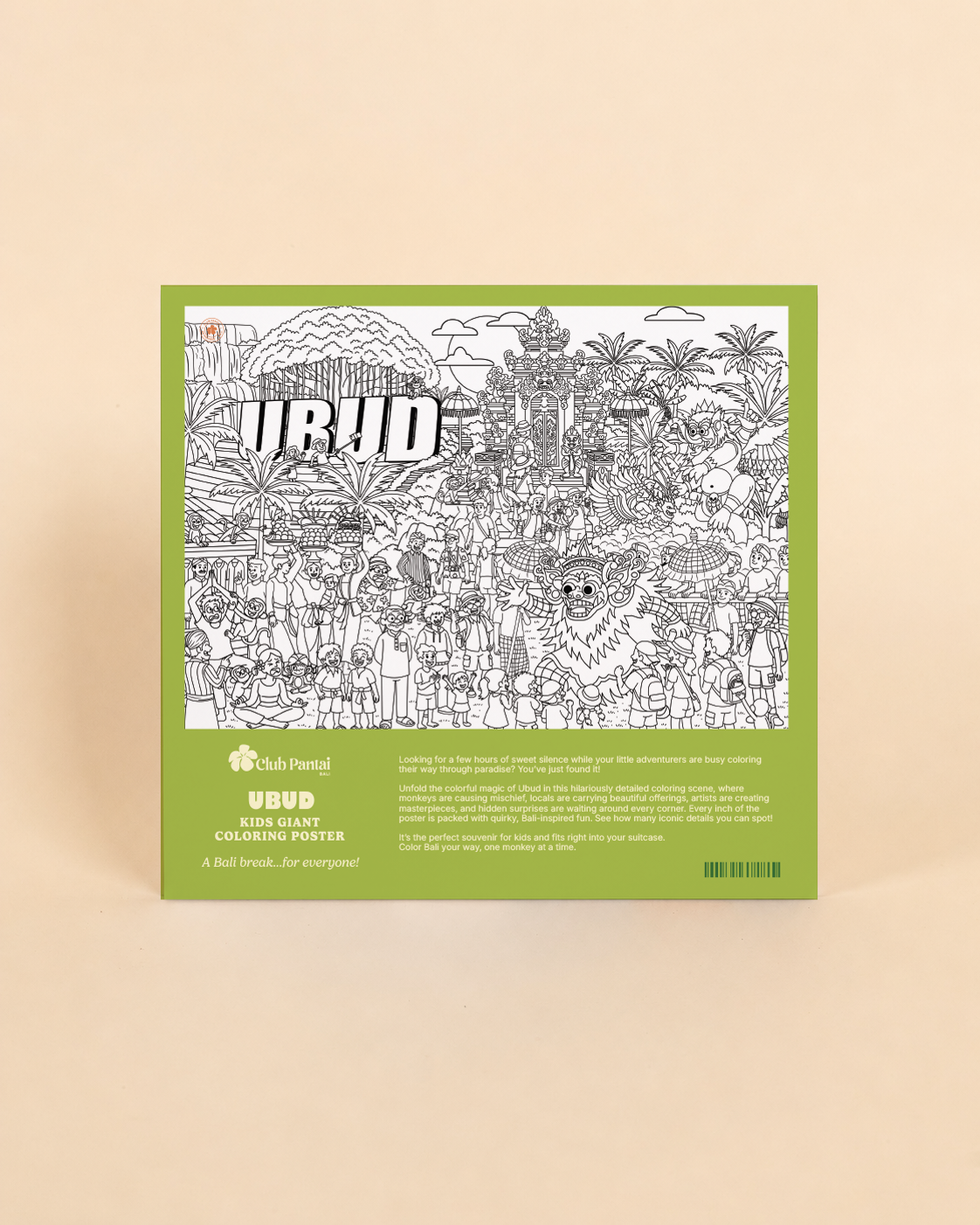 Kids Giant Coloring Poster — Bali