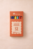Double Headed Acrylic Markers 12 Colors