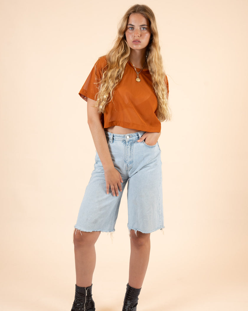 Sunset Crop Top — Terracotta