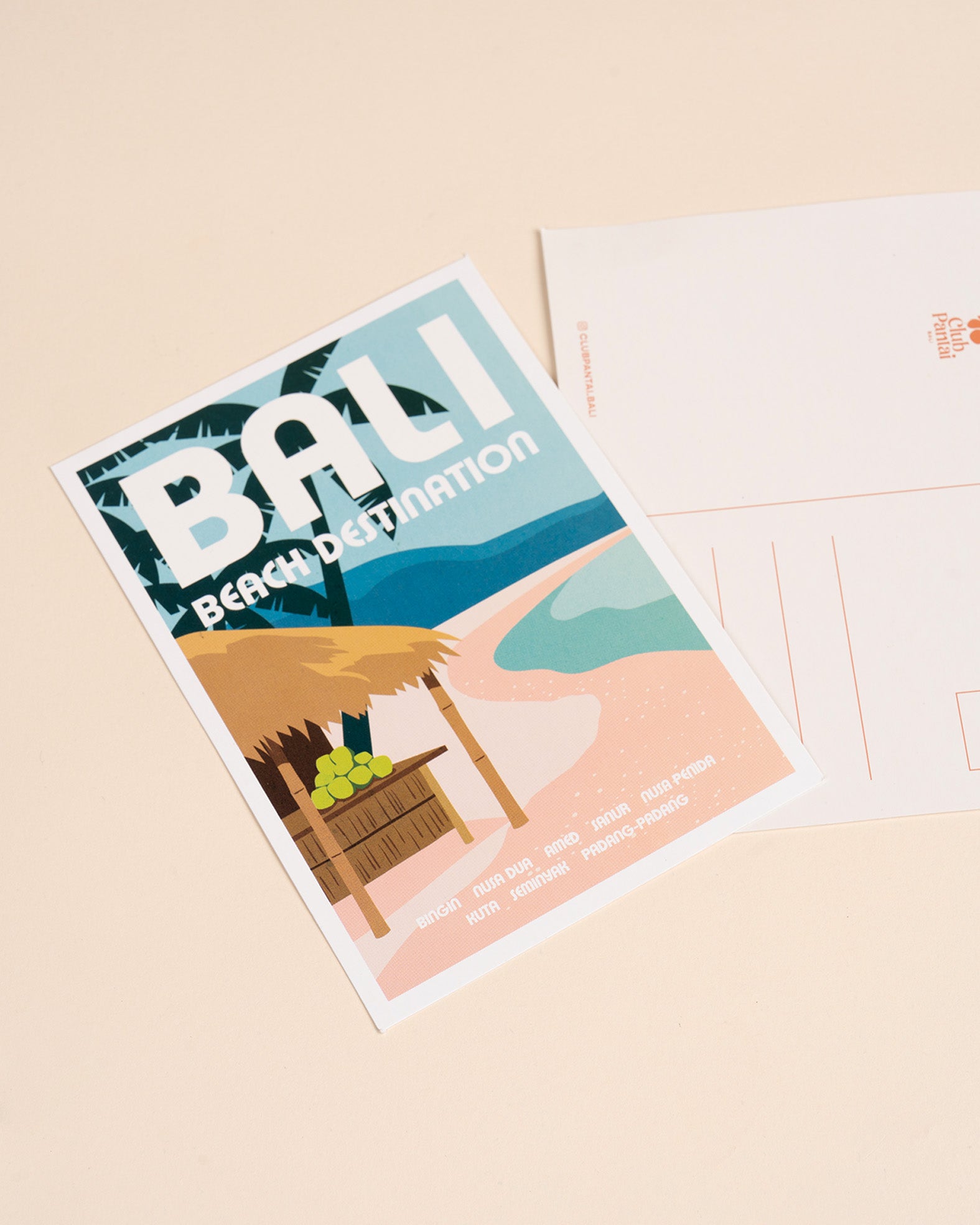 Bali Destination Illustrated Postcard