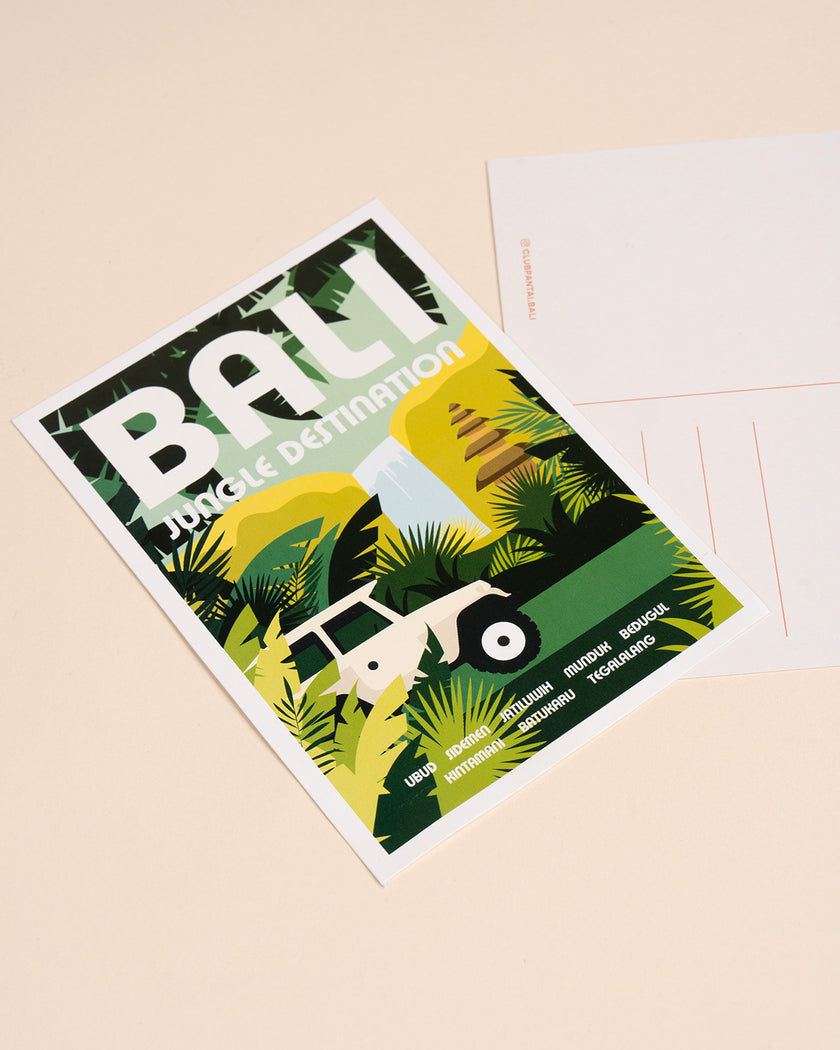 Bali Destination Illustrated Postcard