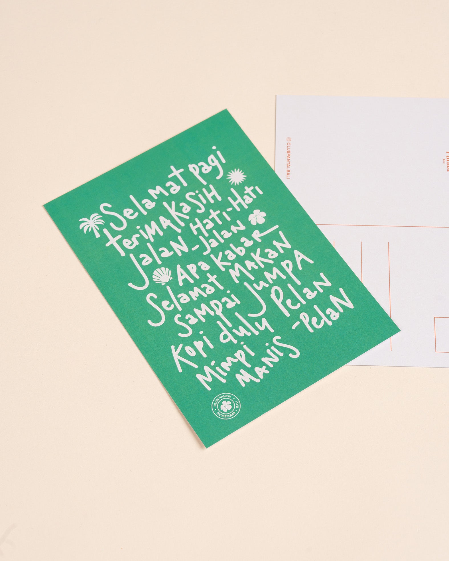 Bali Vocabulary Illustrated Postcard